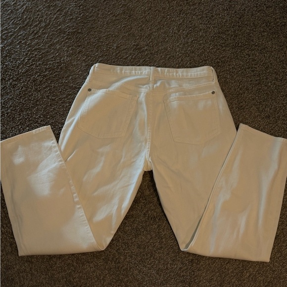 7 For All Mankind Women's Cream Straight Leg Jeans - Picture 4 of 6